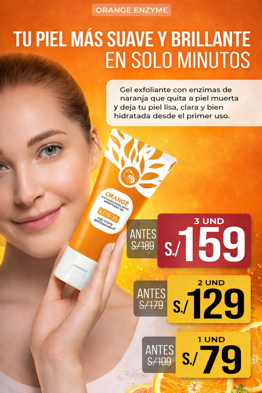 GEL EXFOLIANTE ACLARADOR DE NARANJA